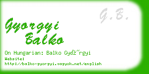 gyorgyi balko business card